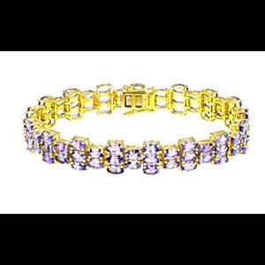 20CTW TANZANITE 18K G OVER STERLING SILVER;